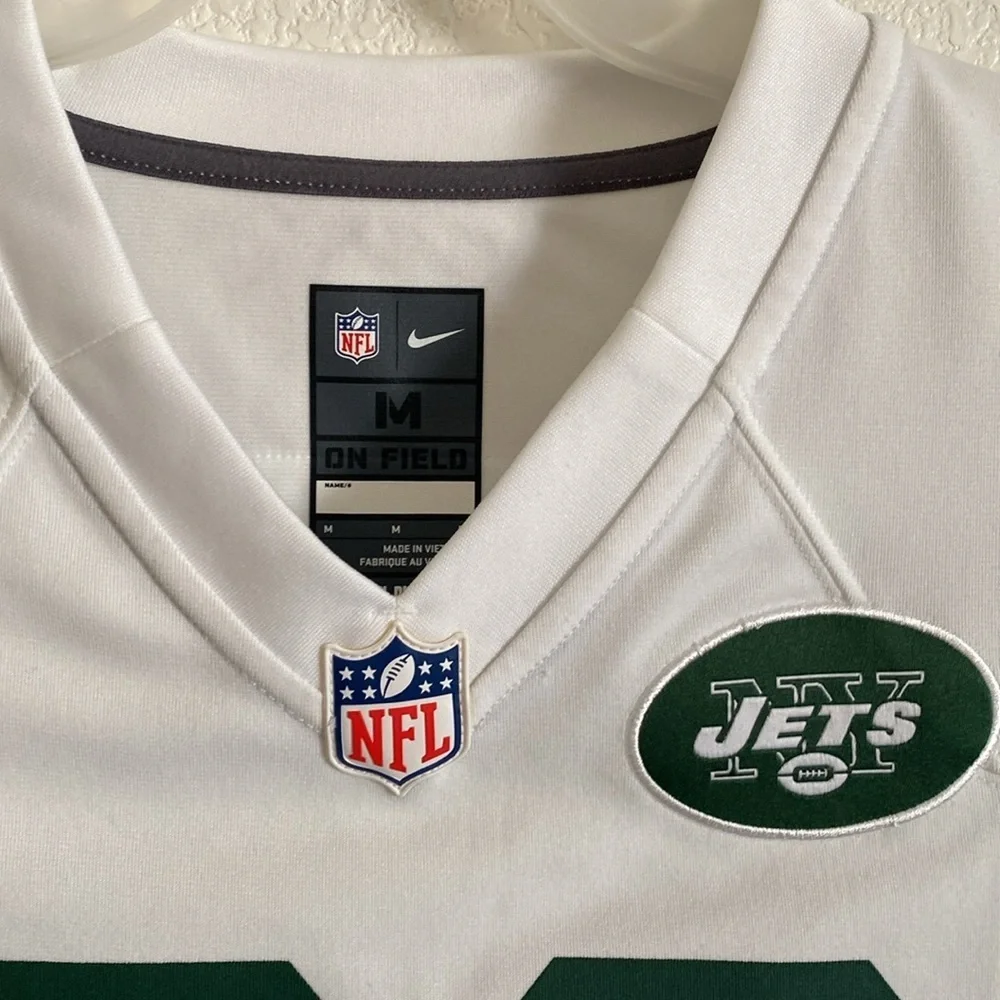 NIKE NFL New York Jets White and Green Jersey Size M